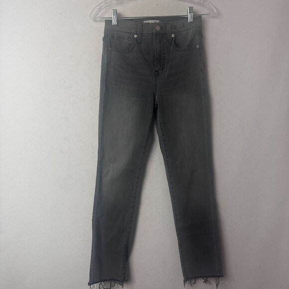 Madewell Stovepipe Straight Leg Jeans Size 24 High Rise Slim Stretch Ankle - Picture 1 of 8